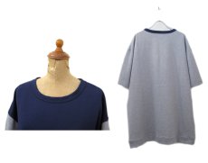 画像3: " Note and Pen the poem " ノートとペン　"ポエムのポケットTee"　NAVY / GREY (3)