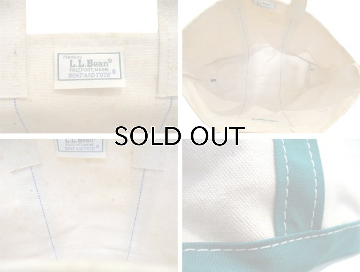 画像3: 1980-90's L.L.Bean Bote and Tote Bag "Karen"　Off White / Green (3)