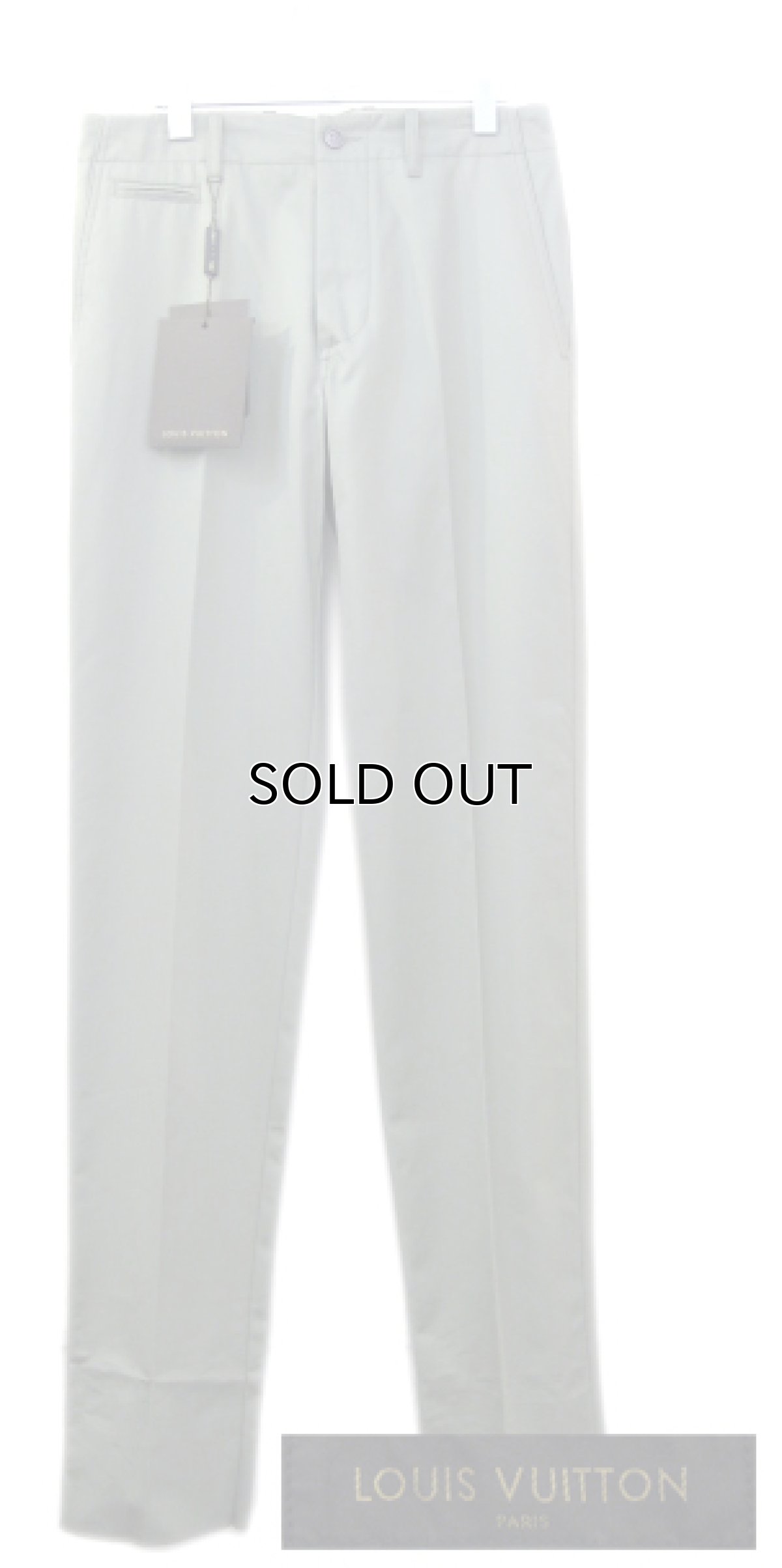 画像1: LOUIS VUITTON Cotton Gabardine Trousers -made in ITALY-　Sage Green　size w 31 inch (表記 48) (1)