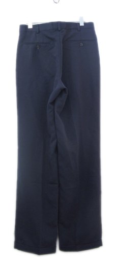 画像2: 1980's YVES SAINT LAURENT -pour homme- Tuck Trousers　NAVY　size w 31 inch (2)