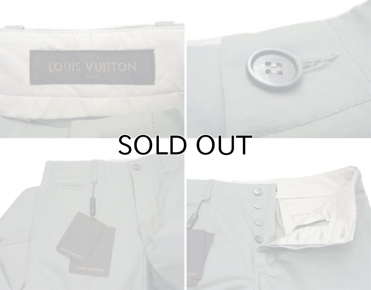 画像3: LOUIS VUITTON Cotton Gabardine Trousers -made in ITALY- Sage Green size w 31 inch (表記 48) (3)
