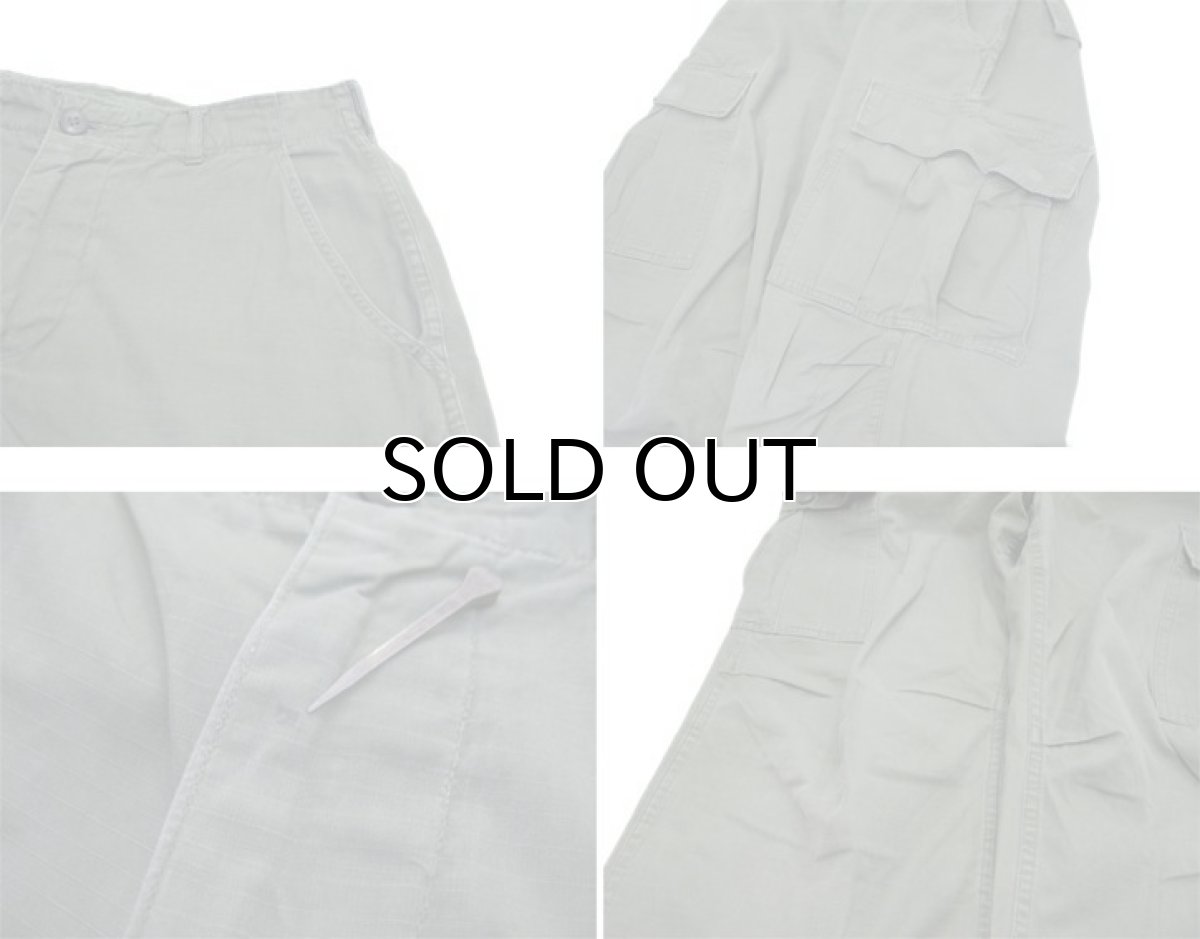 画像4: 1960's U.S.Military Cotton Poplin Rip-Stop Trousers OLIVE size w 32 inch (Regular / Small)  (4)