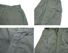 画像4: 1960's U.S.Military Cotton Poplin Rip-Stop Trousers　OLIVE　size w 32 inch (Regular / Small)　 (4)