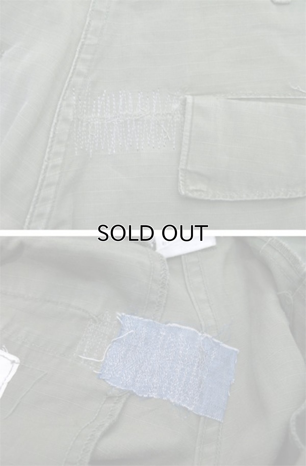 画像7: 1960's U.S.Military Cotton Poplin Rip-Stop Trousers OLIVE size w 32 inch (Regular / Small)  (7)