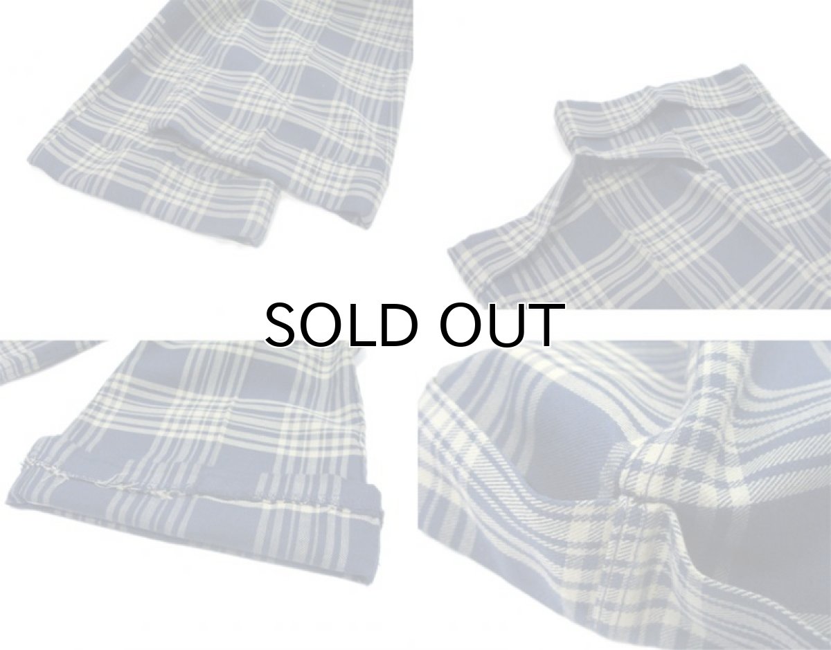 画像4: 1980's Levi's STA-PREST Lot : 629 Check Pattern Flare Pants Navy / Beige size w 31 inch (表記 不明) (4)