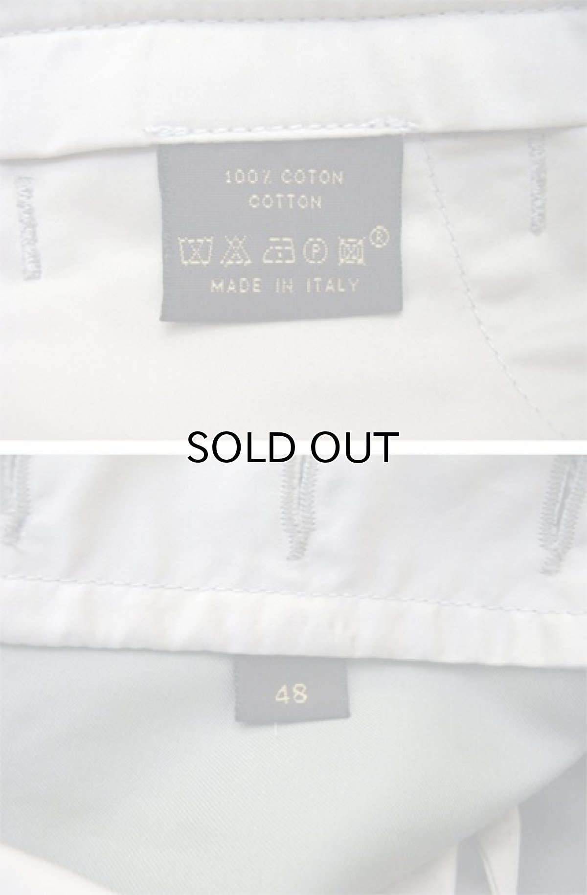 画像5: LOUIS VUITTON Cotton Gabardine Trousers -made in ITALY- Sage Green size w 31 inch (表記 48) (5)