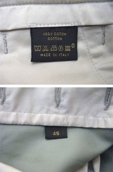 画像5: LOUIS VUITTON Cotton Gabardine Trousers -made in ITALY-　Sage Green　size w 31 inch (表記 48) (5)