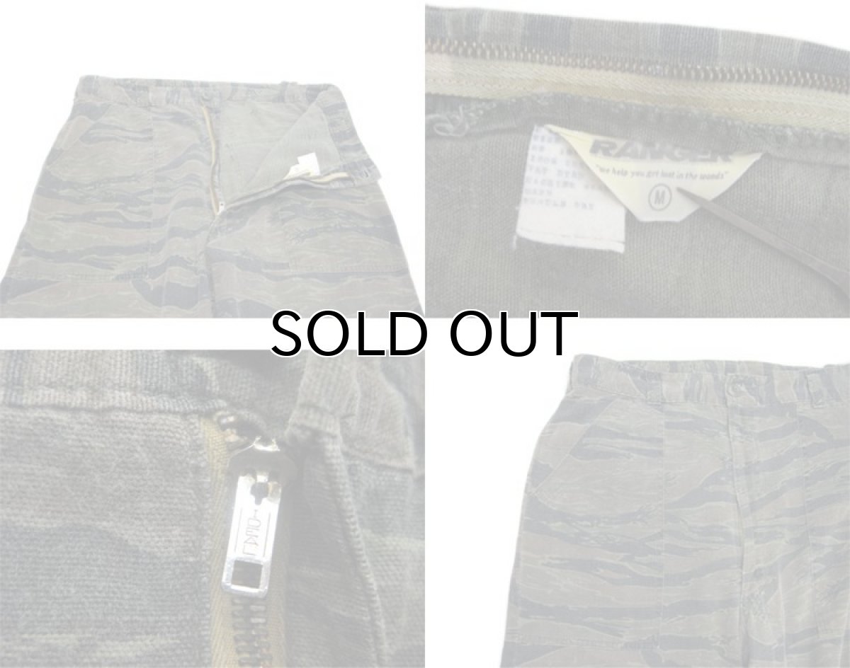 画像3: 1980's "Ranger" Tiger Stripe Camouflage Hunting Trousers Olive Brown size w 33 inch (表記 M) (3)