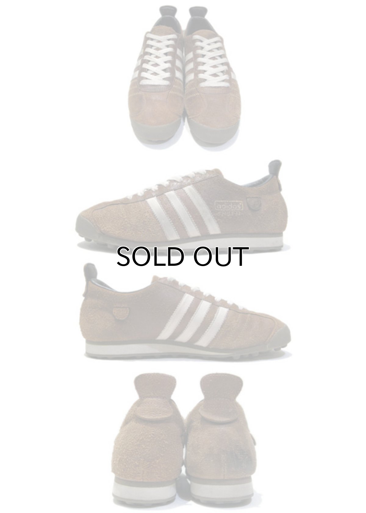 画像2: 00's adidas "CHILE 62" Leather Sneaker　BROWN　size 9.5 (27.5 cm) (2)