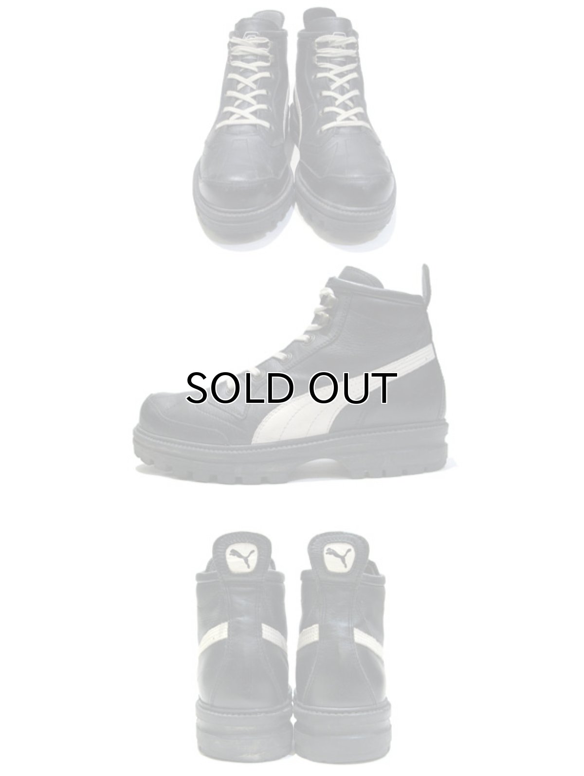 画像2: RUDOLF DASSLER SCHUHFABRIK by PUMA Leather Sneaker　BLACK　size 6 1/2 (24.5 cm) (2)