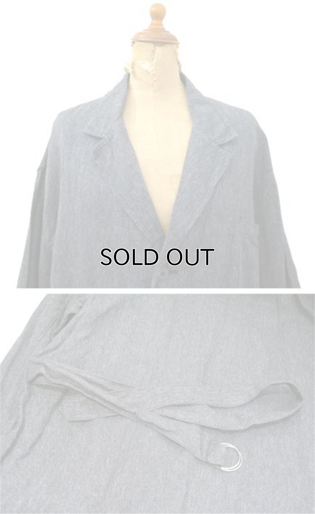 画像3: 1950's French Salt and Pepper Atelier Coat  some repair size M - L (表記 不明) (3)