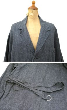 画像3: 1950's French Salt and Pepper Atelier Coat  some repair　size M - L (表記 不明) (3)