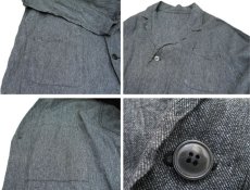 画像5: 1950's French Salt and Pepper Atelier Coat  some repair　size M - L (表記 不明) (5)