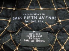 画像5: SAKS FIFTH AVENUE Silk Gown　BLACK　size L-XL (表記 不明) (5)