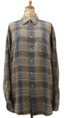 画像1: 1980's ABERCROMBIE & FITCH Check Pattern L/S Shirts　BROWN　サイズ L (表記 L) (1)