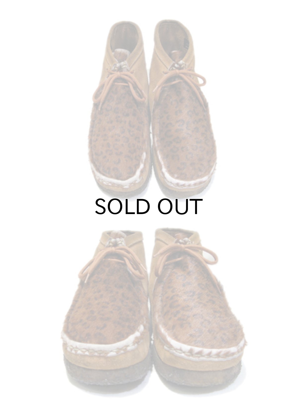 画像2: Nuback Desert Boots "LEOPARD" BROWN size 28.5cm ~ 29cm (2)