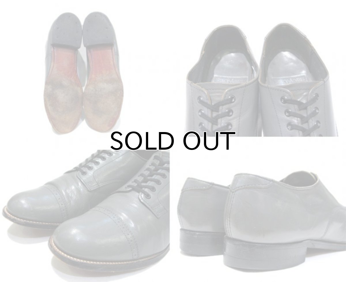 画像4: 1960-70's STACY ADAMS Straight Tip Leather Shoes　GREY　size 9 (27 cm) (4)