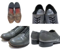 画像4: 1960-70's STACY ADAMS Straight Tip Leather Shoes　GREY　size 9 (27 cm) (4)