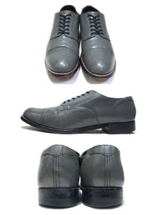 画像2: 1960-70's STACY ADAMS Straight Tip Leather Shoes　GREY　size 9 (27 cm) (2)