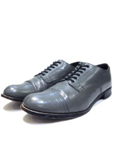 画像1: 1960-70's STACY ADAMS Straight Tip Leather Shoes　GREY　size 9 (27 cm) (1)