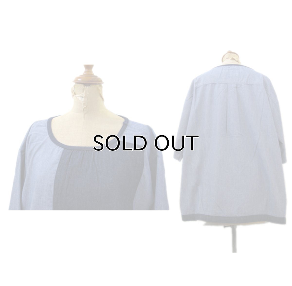 画像2: (D) Note and Pen ノートとペン "retouch" Chambray/Denim Tee Blue Denim (2)