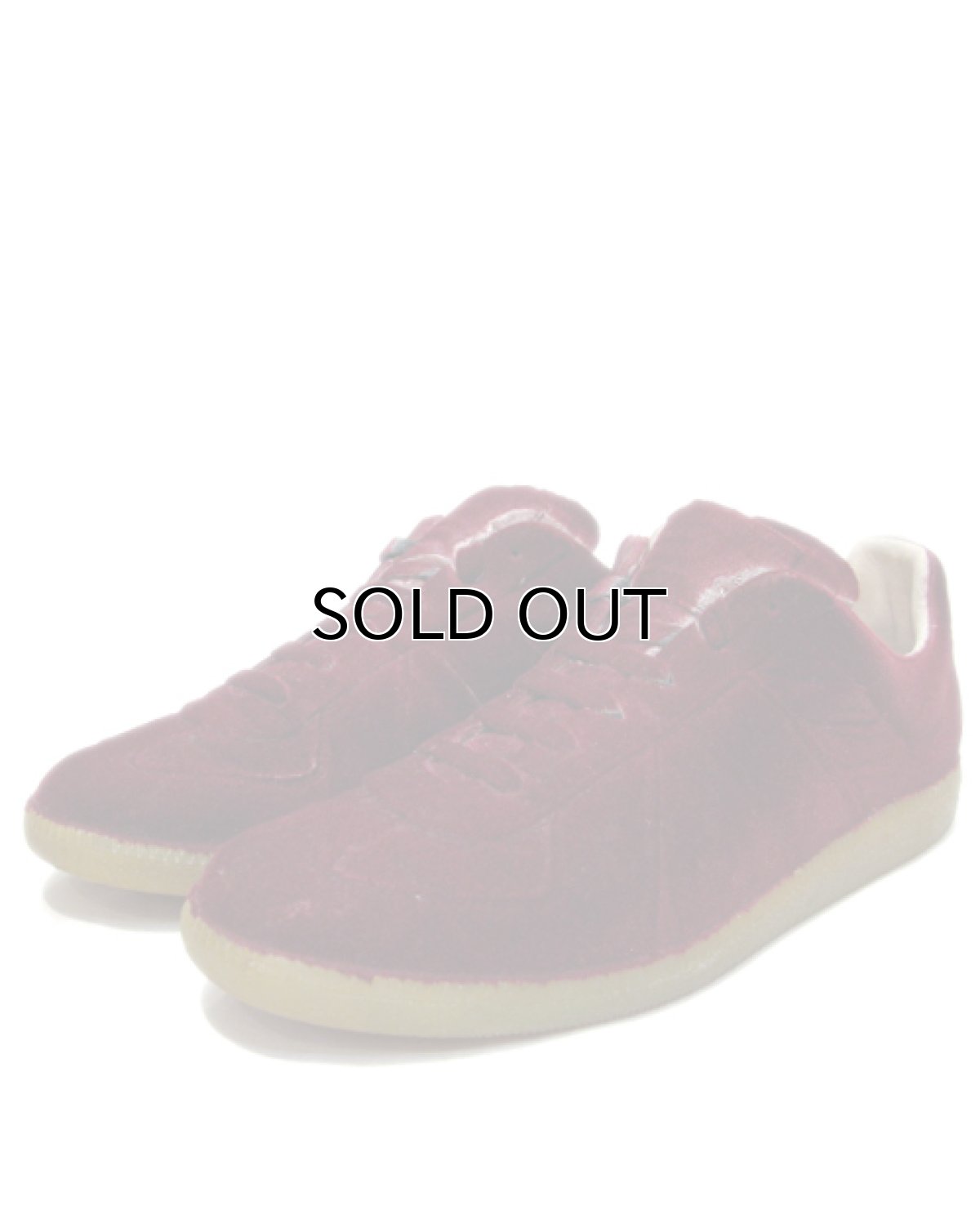 画像1: Maison Martin Margiela 22 Leather/Velvet Sneaker　Burgundy　size 42 (27cm) (1)