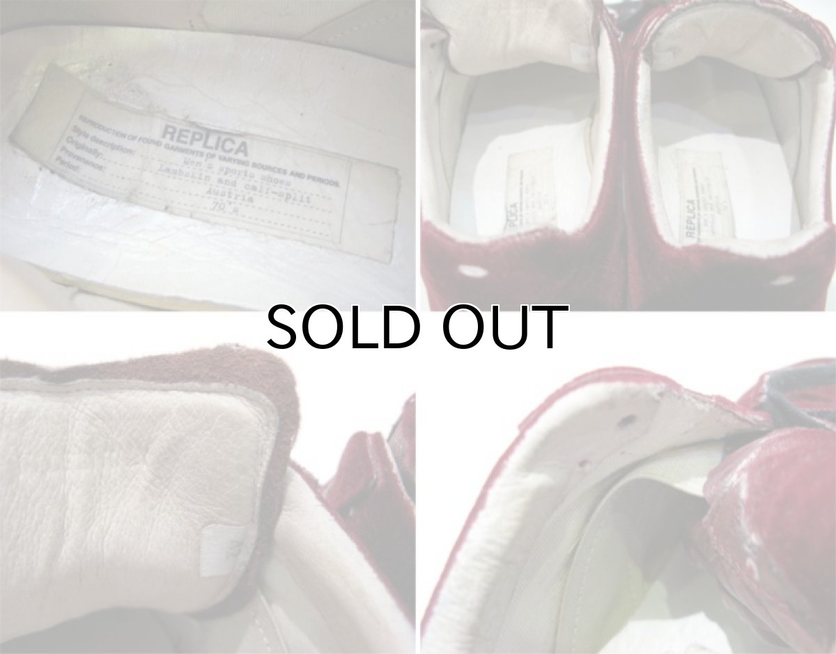 画像5: Maison Martin Margiela 22 Leather/Velvet Sneaker Burgundy size 42 (27cm) (5)