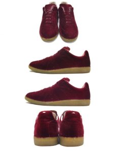 画像2: Maison Martin Margiela 22 Leather/Velvet Sneaker　Burgundy　size 42 (27cm) (2)