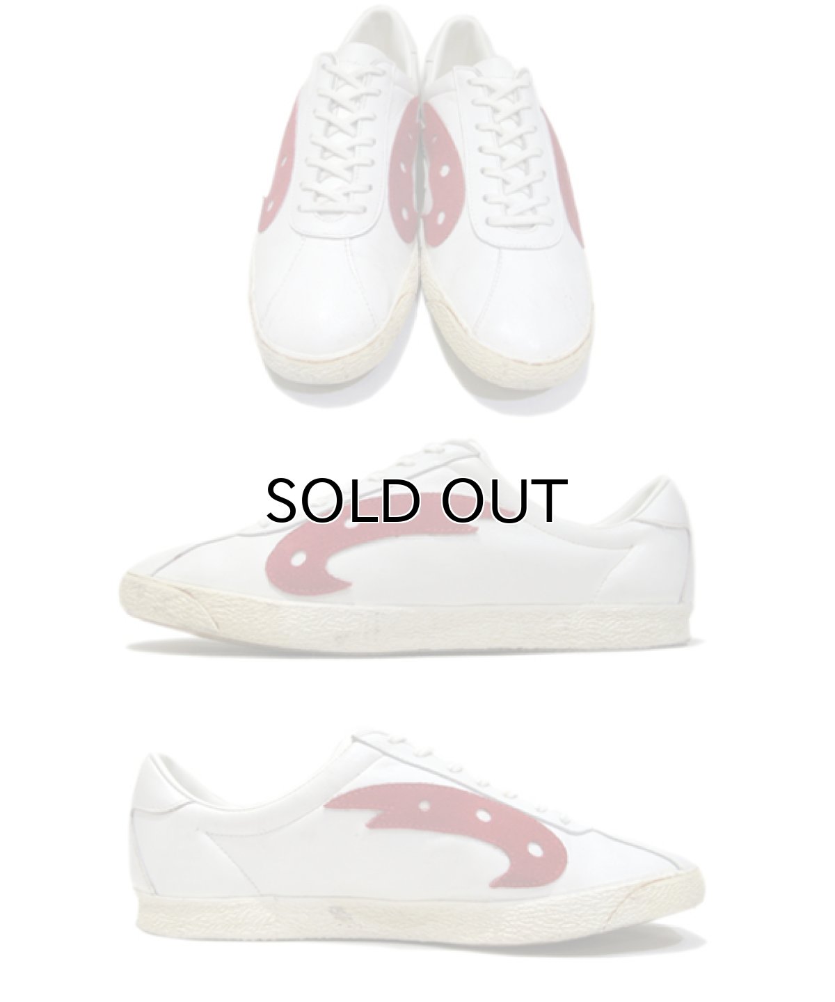 画像2: 1980's Low-Cut Leather Sneaker　Dead Stock　White / Red　size 10 (28 cm) (2)