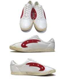 画像2: 1980's Low-Cut Leather Sneaker　Dead Stock　White / Red　size 10 (28 cm) (2)