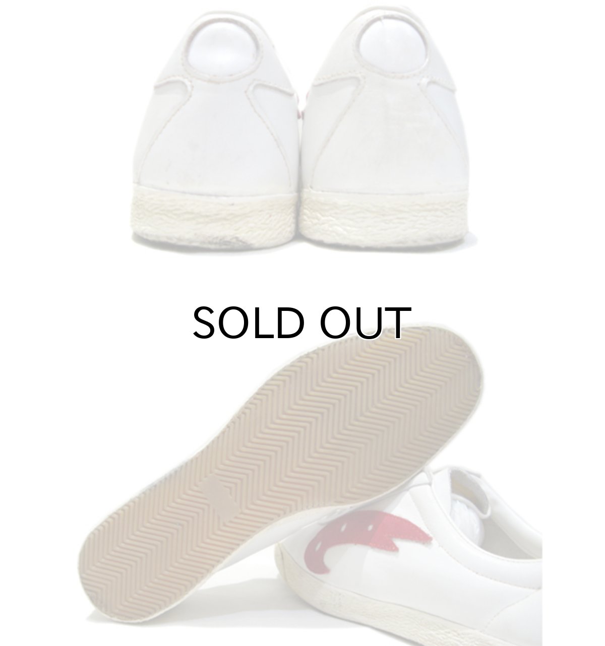 画像3: 1980's Low-Cut Leather Sneaker　Dead Stock　White / Red　size 10 (28 cm) (3)