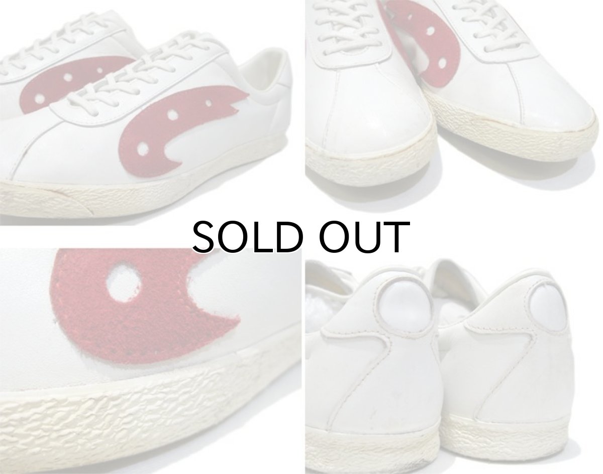 画像4: 1980's Low-Cut Leather Sneaker　Dead Stock　White / Red　size 10 (28 cm) (4)