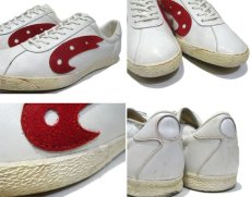 画像4: 1980's Low-Cut Leather Sneaker　Dead Stock　White / Red　size 10 (28 cm) (4)