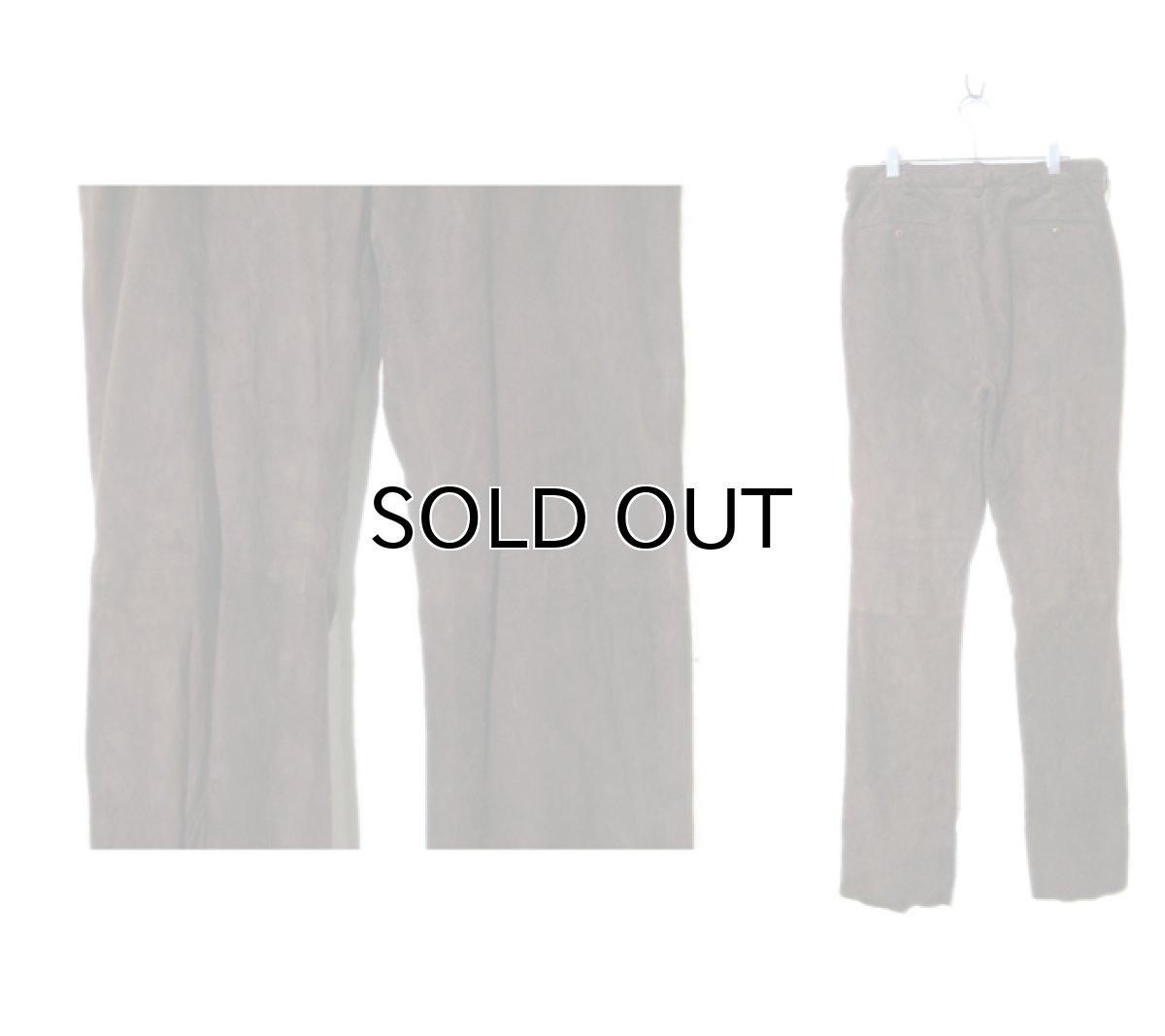 画像2: "POLO SPORT" Ralph Lauren Nuback Leather Trousers BROWN size w 34 inch (表記34/34) (2)