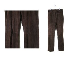 画像2: "POLO SPORT" Ralph Lauren Nuback Leather Trousers　BROWN　size w 34 inch (表記34/34) (2)