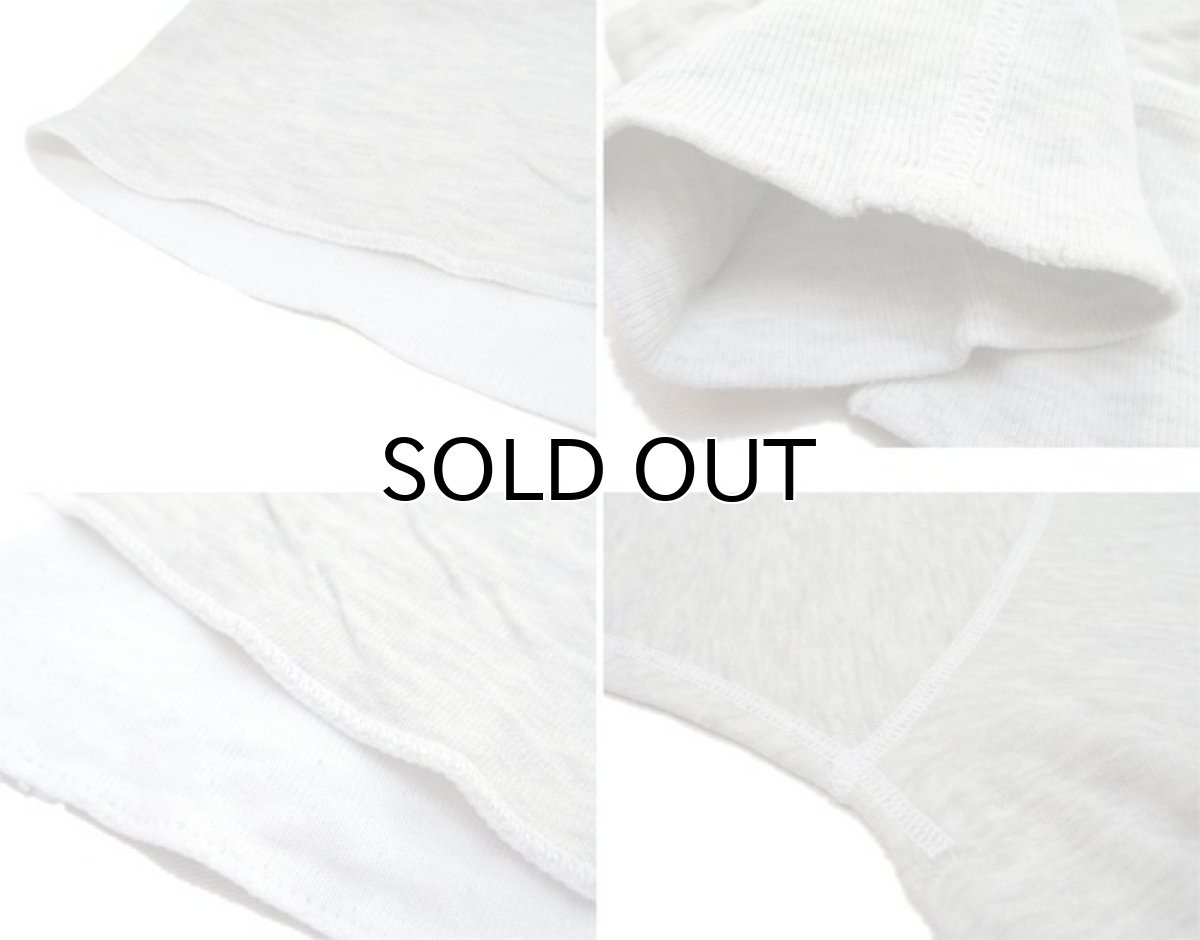 画像5: 1970's duofold Two Layer Henry Neck L/S Shirts Heather Grey size L-XL (表記 XL) (5)