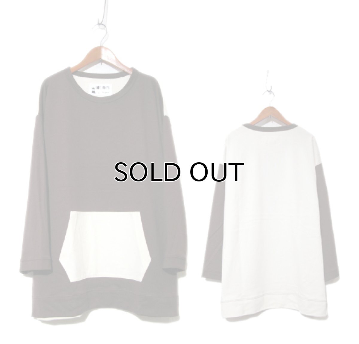 画像4: " Note and Pen the poem " ノートとペン  "ポエムのTee"(袖九分目)  "Kangaroo Pocket"  BROWN / OFF (4)