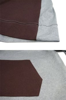 画像3: " Note and Pen the poem " ノートとペン  "ポエムのTee"(袖九分目)  "Kangaroo Pocket"  GREY / BROWN (3)