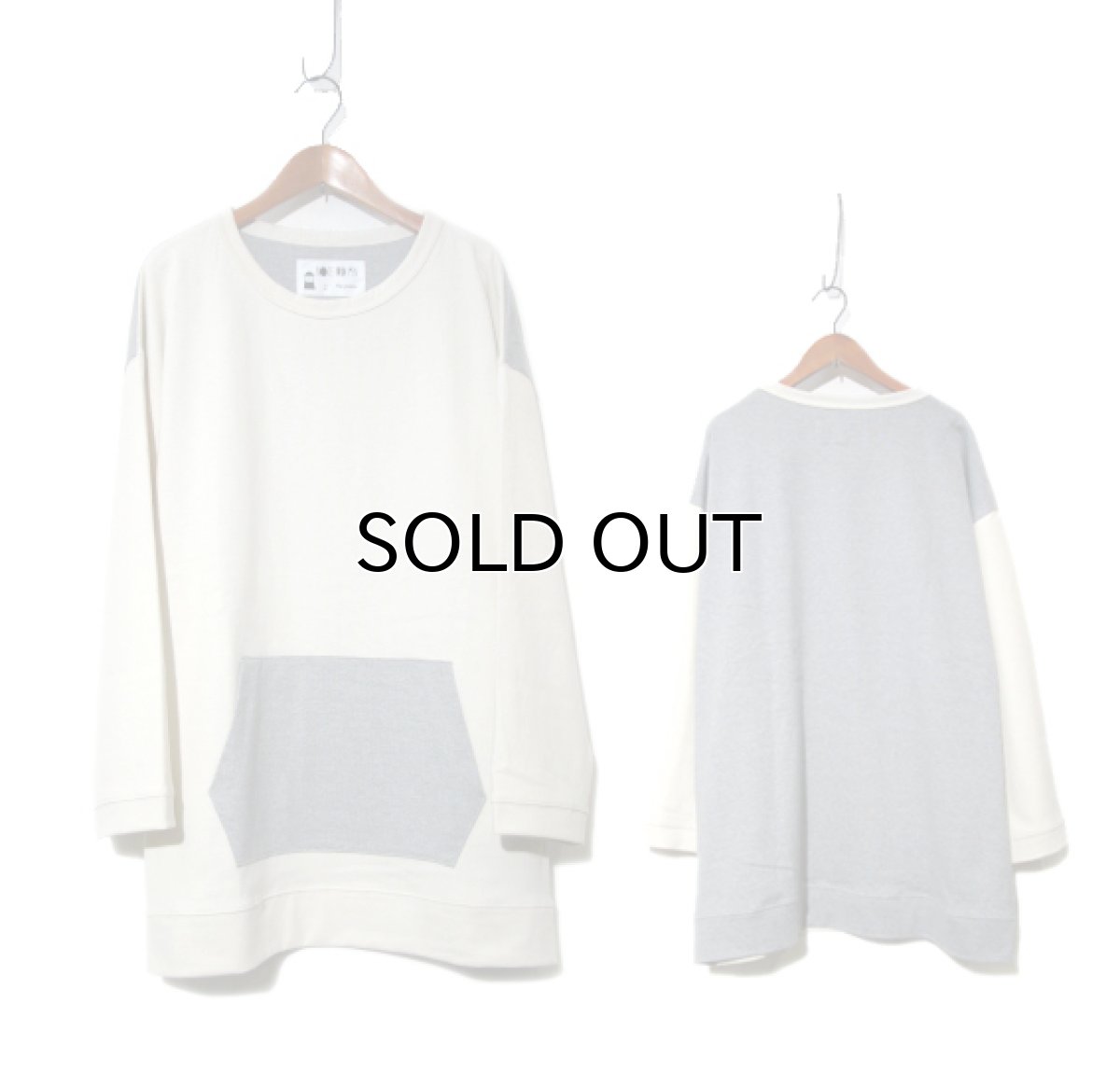 画像4: " Note and Pen the poem " ノートとペン  "ポエムのTee"(袖九分目)  "Kangaroo Pocket"  OFF / GREY (4)