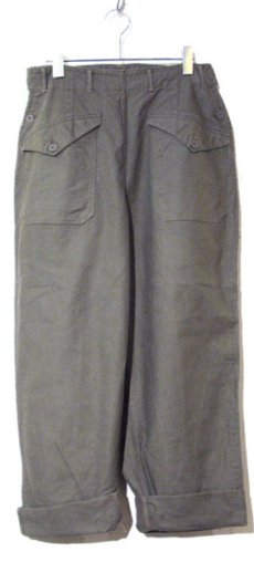 画像1: 1970-80's Swedish Military Cotton Twill Trousers　size w 30.5 inch (表記42) (1)