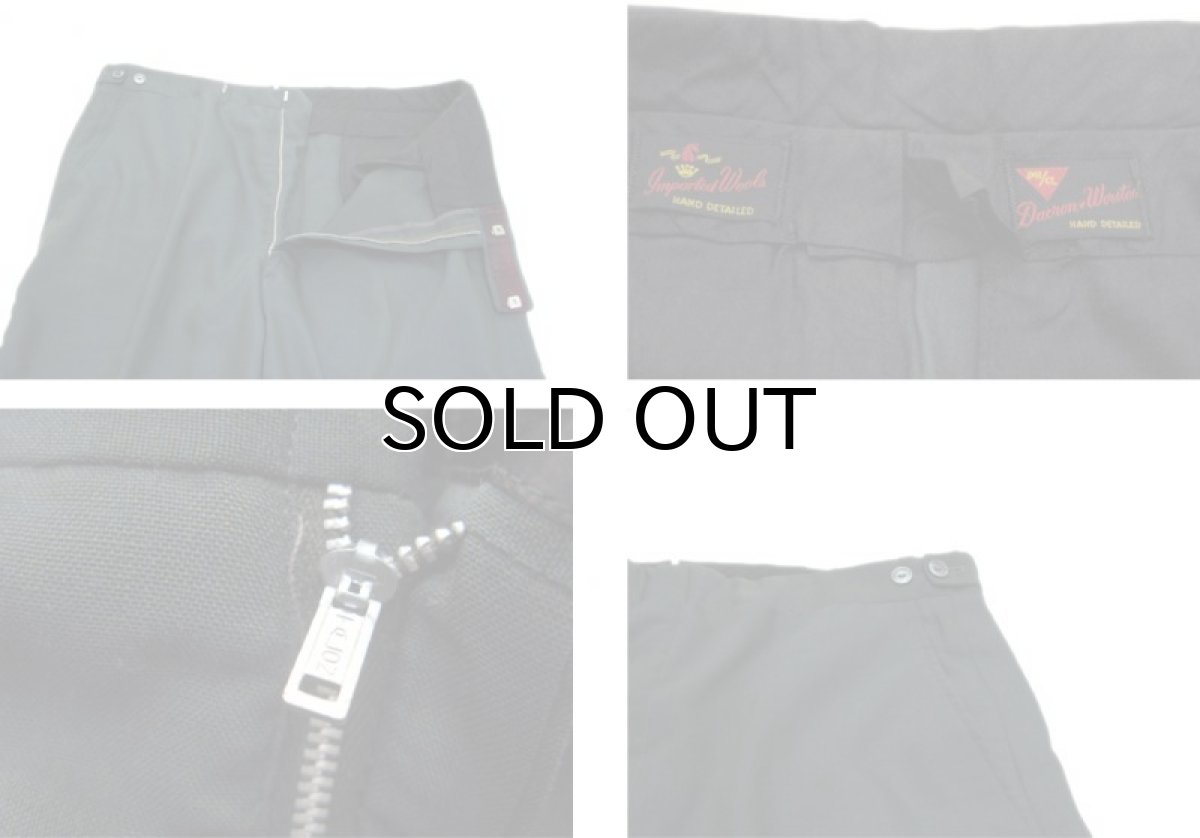 画像3: 1970's Non Tuck Tapered Trousers Dark Green size 31~33 inch (表記なし) (3)