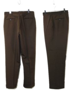 画像2: 1970's Non Tuck Tapered Trousers　Brown　size 33.5 inch (表記なし) (2)