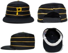 画像2: 1980's MLB Official "Pittsburgh Pirates" Pill Box Cap　Black / Yellow　size  表記 6 5/8 - 7 1/4 (2)