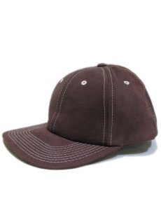 画像1: 1990's~ "FRONTIER" Cotton Baseball Cap "Dead Stock"　BROWN　One Size Fits All (1)