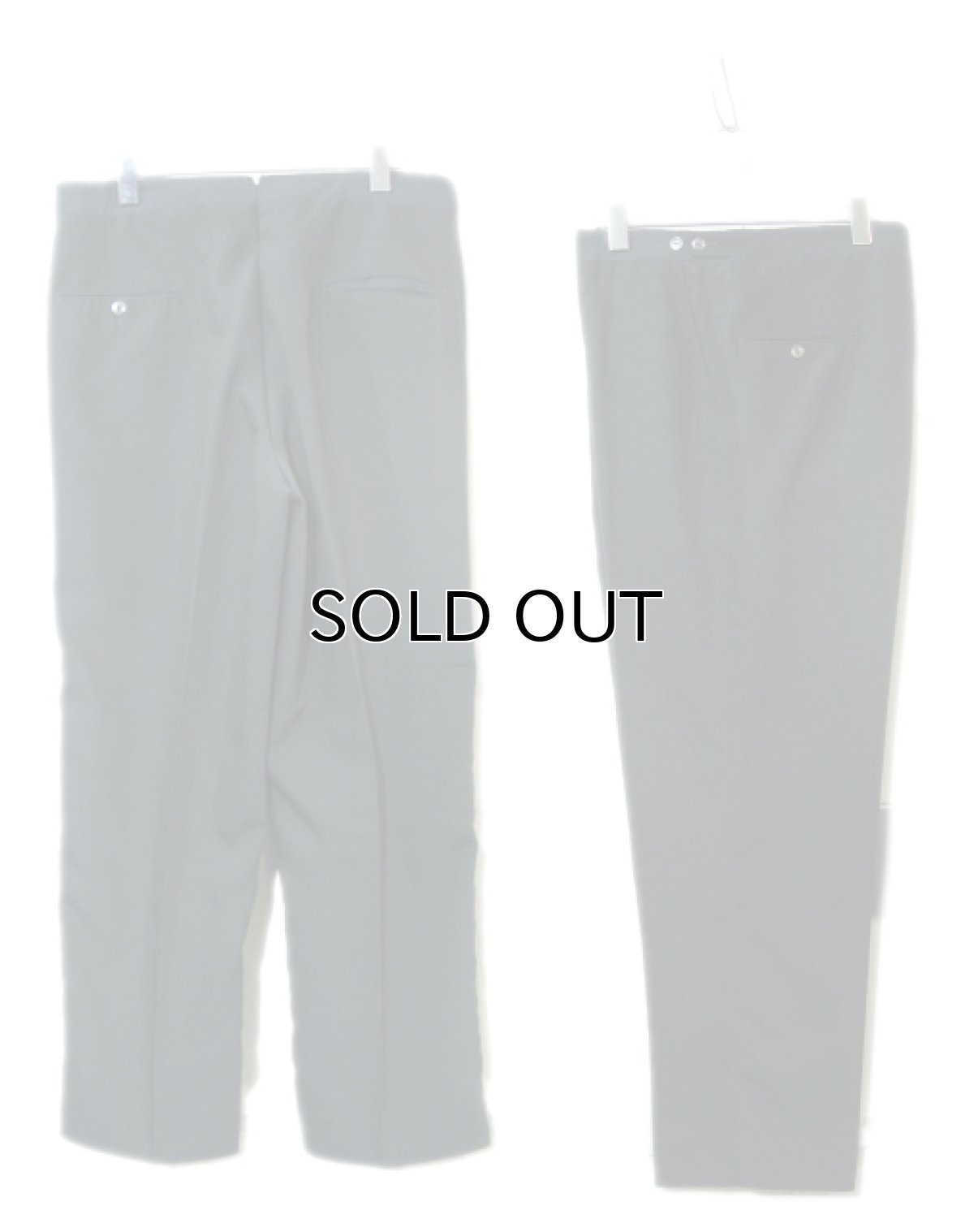 画像2: 1970's Non Tuck Tapered Trousers Dark Green size 31~33 inch (表記なし) (2)