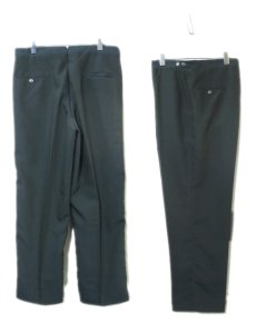 画像2: 1970's Non Tuck Tapered Trousers　Dark Green　size 31~33 inch (表記なし) (2)