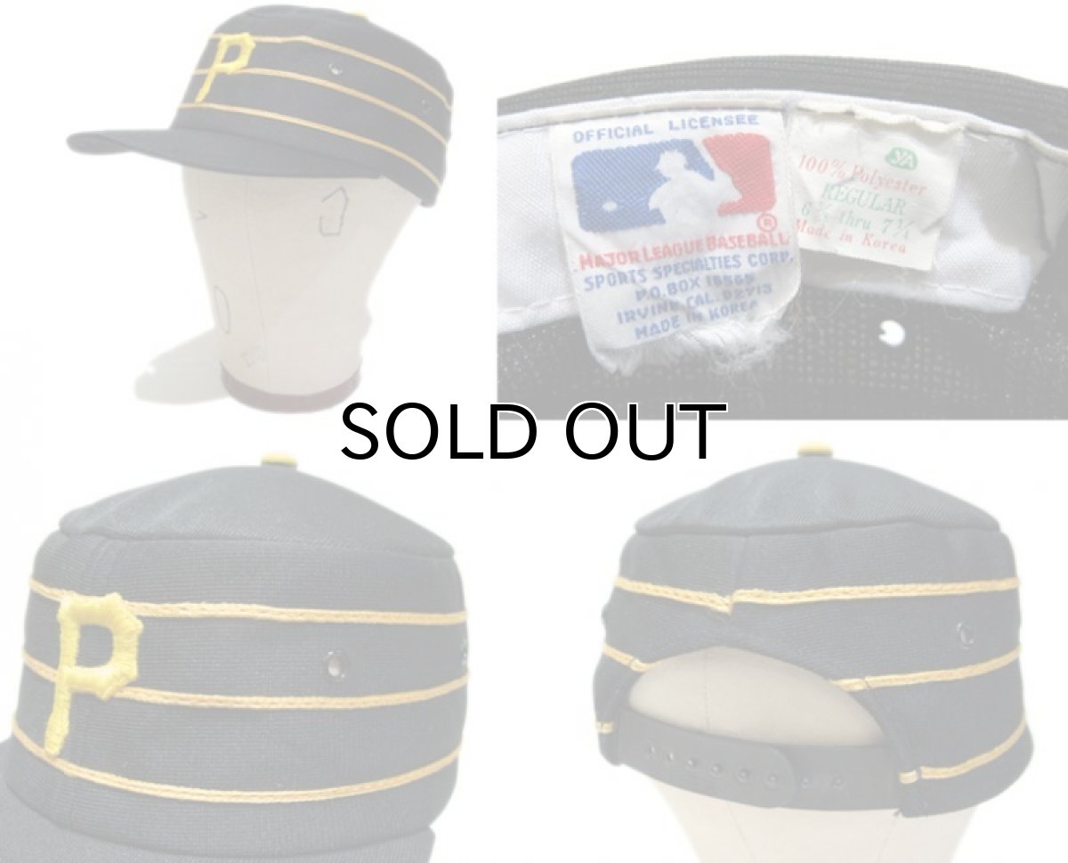 画像3: 1980's MLB Official "Pittsburgh Pirates" Pill Box Cap Black / Yellow size  表記 6 5/8 - 7 1/4 (3)