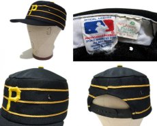 画像3: 1980's MLB Official "Pittsburgh Pirates" Pill Box Cap　Black / Yellow　size  表記 6 5/8 - 7 1/4 (3)