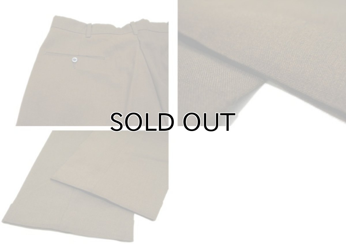 画像4: 1970's Non Tuck Tapered Trousers Brown size 33.5 inch (表記なし) (4)