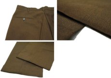 画像4: 1970's Non Tuck Tapered Trousers　Brown　size 33.5 inch (表記なし) (4)